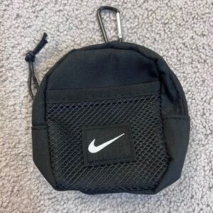 Nike Black Supper Mini Bag with Mesh Pocket For Coins Earbuds Airpod Keys Unisex